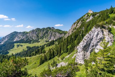 Ferrata üzerinden Rote Fluh ve Friedberg üzerinden Tannheim dağlarındaki Scharschrofen 'e dağ turu.
