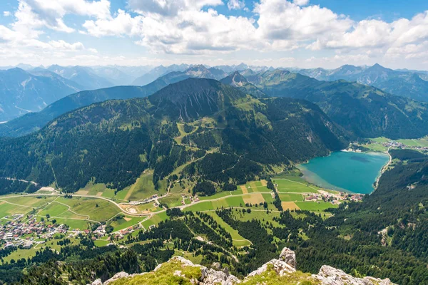 Randonnée Montagne Sur Rote Fluh Friedberg Ferrata Jusqu Scharschrofen Dans — Photo