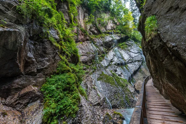 Wimbachklamm Sauvage Romantique Ramsau Est Des Sites Touristiques Berchtesgaden Bavière — Photo