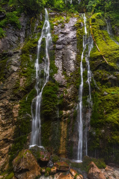 Die Wildromantische Wimbachklamm Ramsau Ist Eine Der Sehenswürdigkeiten Berchtesgadens Bayern — Stockfoto