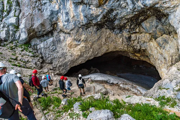 Schellenbergerova Ledová Jeskyně Untersbergu Marktschellenbergu Největší Ledovou Jeskyní Německu Zemi — Stock fotografie