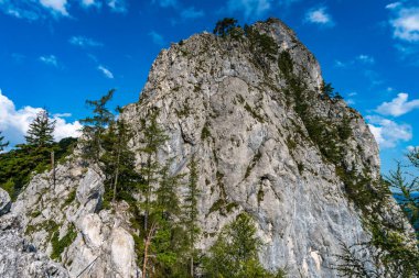 Güzel Mondsee 'deki Ferrata' dan Drachenwand 'a tırmanıyorum.