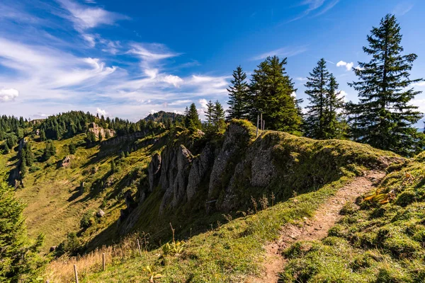 Φανταστική Πεζοπορία Στο Balderschwang Στο Allgau — Φωτογραφία Αρχείου