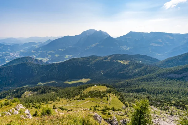 Belle Randonnée Montagne Sur Watzmann Dans Les Alpes Berchtesgaden — Photo