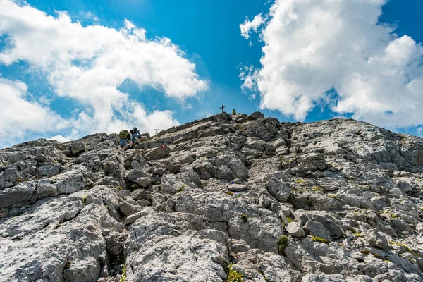 Belle Randonnée Montagne Sur Watzmann Dans Les Alpes Berchtesgaden — Photo