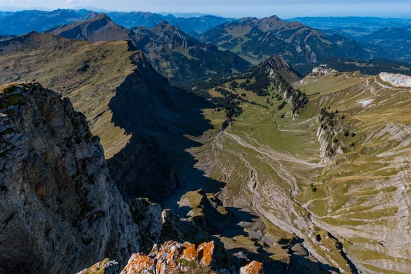 Fantástica Caminhada Hohe Ifen Kleinwalsertal Nos Alpes Allgau — Fotografia de Stock