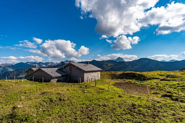 Fantasztikus Túra Hohe Ifen Kleinwalsertal Allgau Alpokban — Stock Fotó