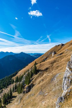 Tannheimer Tal 'da gün batımında Aggenstein' a güzel bir dağ turu.
