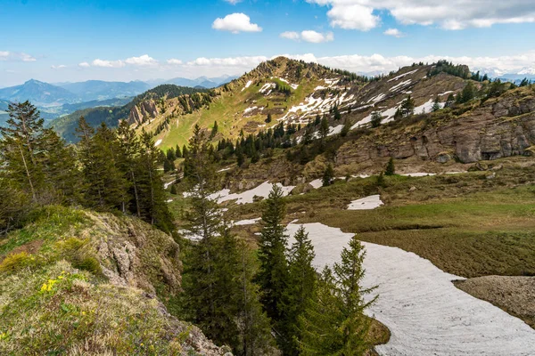 Φανταστική Περιήγηση Στο Βουνό Στο Siplingerkopf Και Heidelbeerkopf Από Την — Φωτογραφία Αρχείου