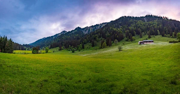 Belle Vallée Gunzesried Dans Allgau Près Blaichach Sonthofen — Photo