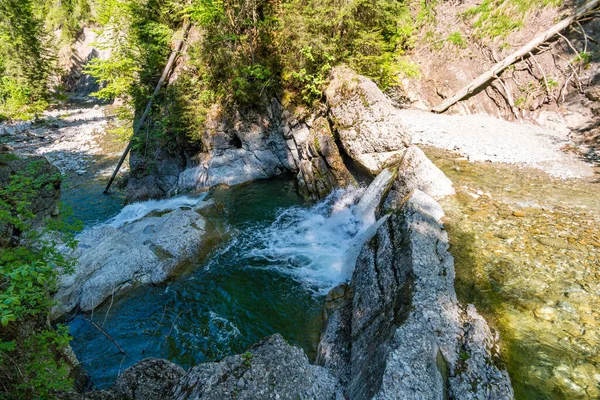 Через Красивый Ostertaltobel Долине Gunzesried Allgau Близ Blaichach Sonthofen — стоковое фото