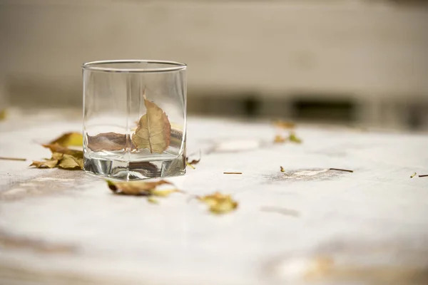 Glass on a table — Stock Photo, Image