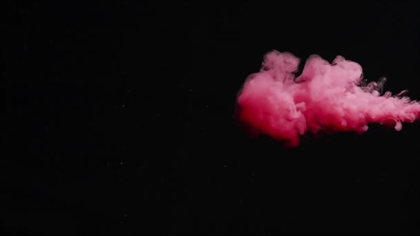 Röd akrylfärg molnet — Stockvideo