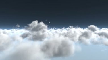 Bulutların üzerinde uçarken.