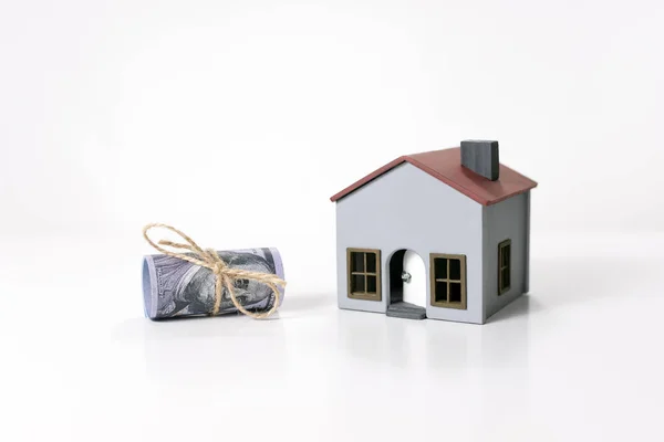 Banconote House e da 100 dollari — Foto Stock