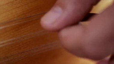 Bağlama Türk dize müzik aleti çalma.