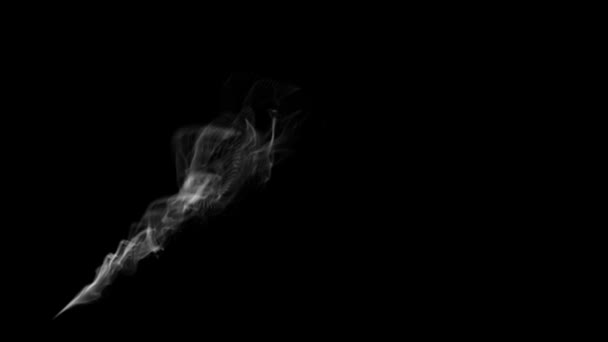 Roken met wind van links naar rechts. — Stockvideo