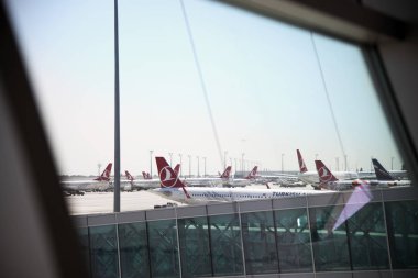Türk Hava Yolları uçak yere.