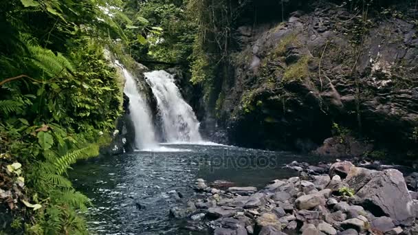 Aling aling waterfall at Indonesia Bali. — Stock Video