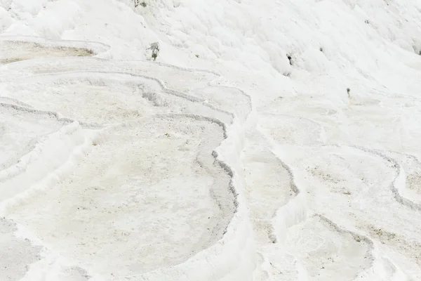 Texture Travertins Blancs Comme Coton Pamukkale Denizli Turquie — Photo