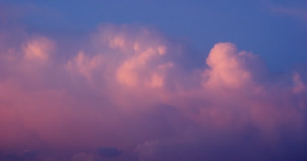 Nuvens Cor Vermelha Noite Suas Imagens Lapso Tempo Escuro — Vídeo de Stock