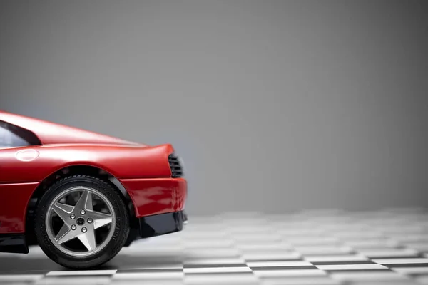 Back side view of a Red toy Ferrari 348TB sports car close up pr — 스톡 사진