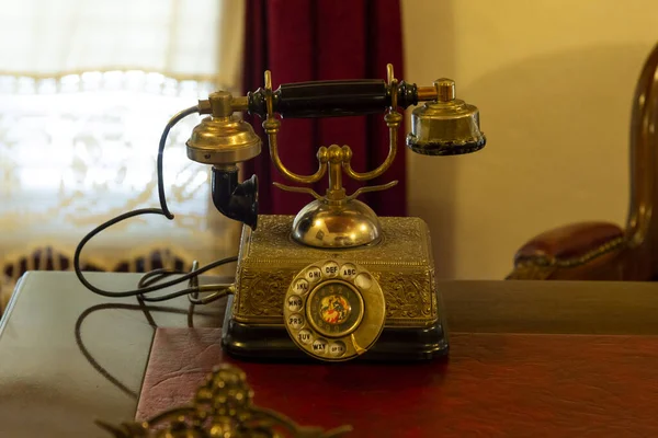 Adana Türkei Juni 2019 Altes Telefon Auf Einem Schreibtisch Mit — Stockfoto