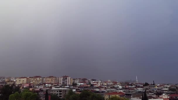 Imagens Câmera Lenta Thunder Sobre Cidade Gravadas 240 Fps — Vídeo de Stock