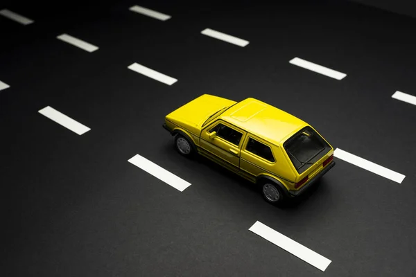 Izmir Turkey July 2019 Yellow Toy Car Two Doors Top — Stock Photo, Image