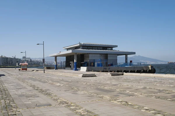 Izmir Turecko Dubna 2020 Přístaviště Alsaského Parníku Zavřené Nikdo Není — Stock fotografie