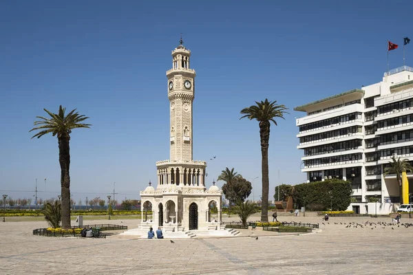 Izmir Turquie Avril 2020 Tour Horloge Izmir Turquie Des Rues — Photo