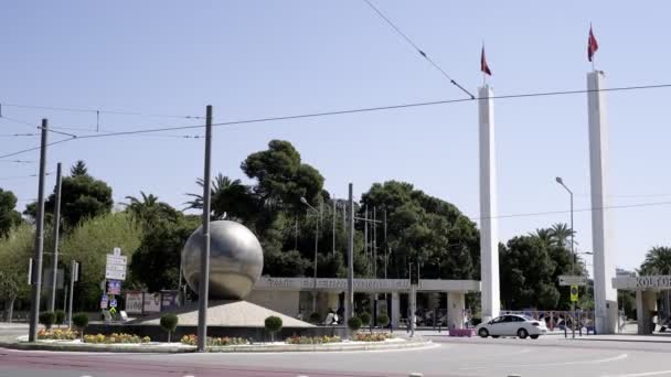 Izmir Turquia Abril 2020 Lozan Gate Izmir International Fair Não — Vídeo de Stock