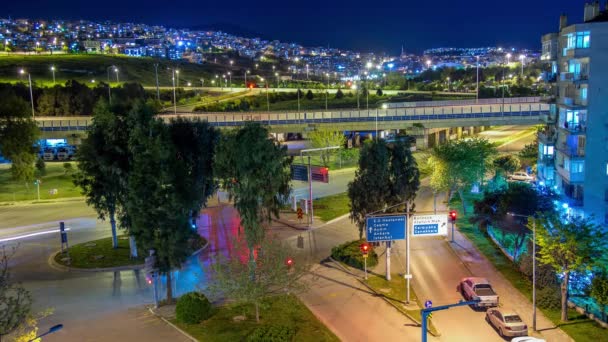 Izmir Türkei April 2020 Kreuzung Einer Straße Und Einer Autobahn — Stockvideo