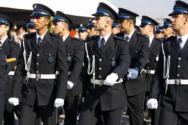 Izmir Turkiet Oktober 2016 Studenter Rustu Unsal Police Academy Lockstep — Stockfoto