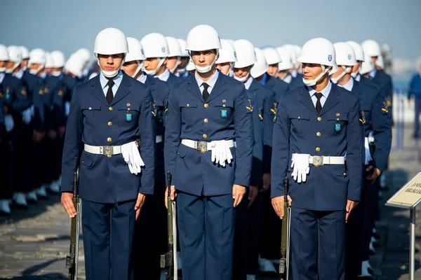 Izmir Turkije Oktober 2019 Msu Luchtmacht Onderofficier Beroepsonderwijs Studenten Wachten — Stockfoto