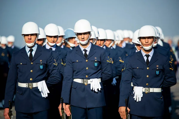 Izmir Turkije Oktober 2019 Msu Luchtmacht Onderofficier Beroepsonderwijs Studenten Wachten — Stockfoto
