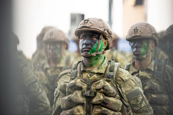 Izmir Tyrkia Oktober 2019 Portrett Tyrkisk Spesialsoldat Linje Republikkens Dag – stockfoto