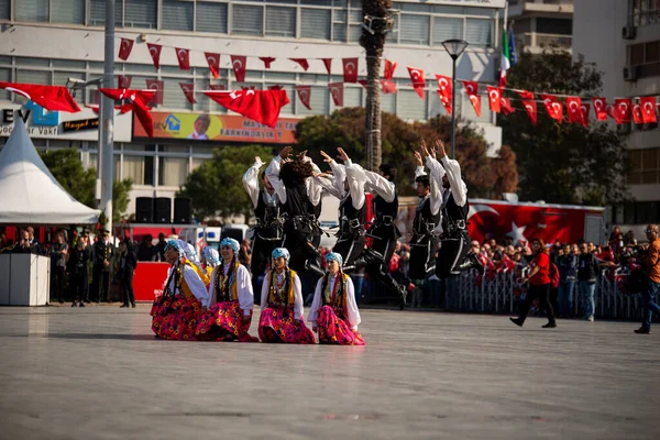 Izmir Türkei Oktober 2019 Horon Tänzer Bei Den Feierlichkeiten Zum — Stockfoto