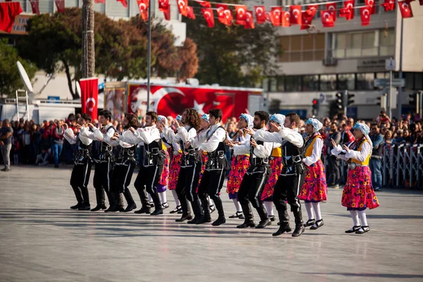 Izmir Türkei Oktober 2019 Horon Tänzer Bei Den Feierlichkeiten Zum — Stockfoto