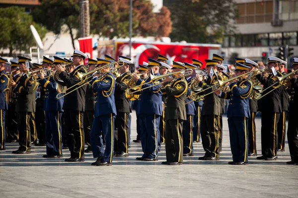Izmir Turkey October 2019 Military Band Playing Republic Day Turkey — Stock Photo, Image