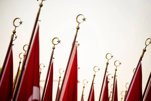 Turkish Flags Carrying Students Festival Republic Day Turkey — Stock Photo, Image