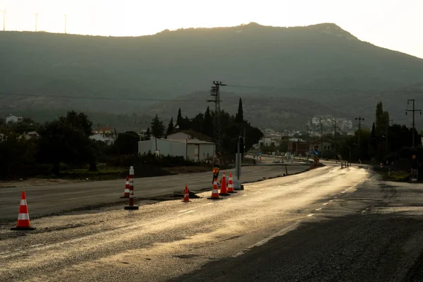 Izmir Turkey October 2019 Photo Road Sun Light Reflection Background — Stock Photo, Image