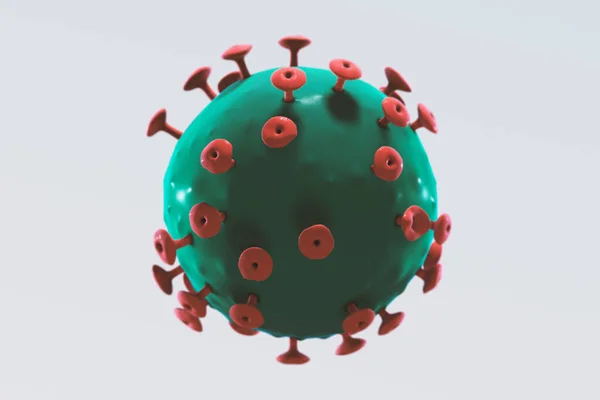 Beyaz Zemin Üzerinde Coronavirus 2019 Görüntülemesini Kapat — Stok fotoğraf