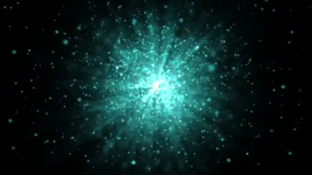 Fondo Lazo Partículas Luz Azul — Vídeo de stock