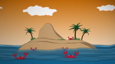 Bu komik bir tropikal ada karikatürü.