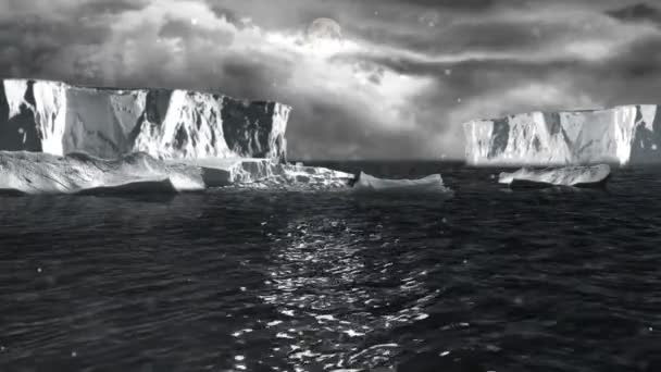 Dette Isbjergsbaggrund – Stock-video