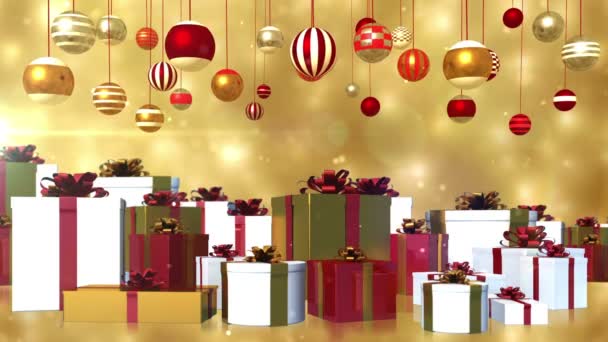 Loopable Christmas Gifts Background — ストック動画