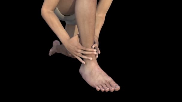 Dieses Video Zeigt Den Zustand Der Knöchelschmerzen — Stockvideo