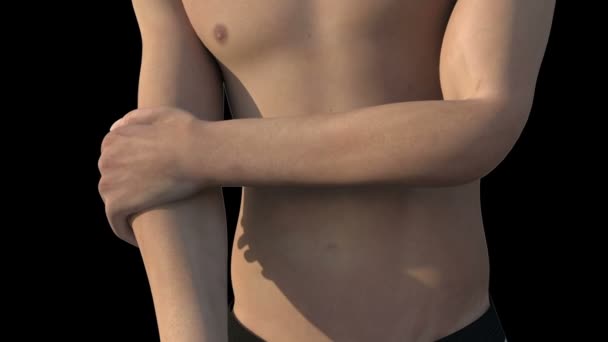 Este Vídeo Mostra Condição Dor Cotovelo — Vídeo de Stock