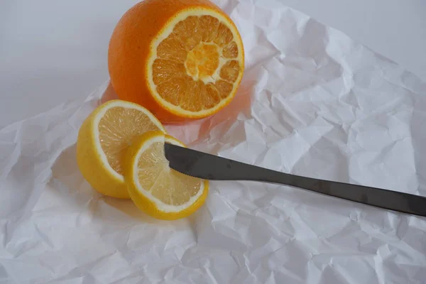 Composición Fruta Jugo Manzana Naranja Limón — Foto de Stock
